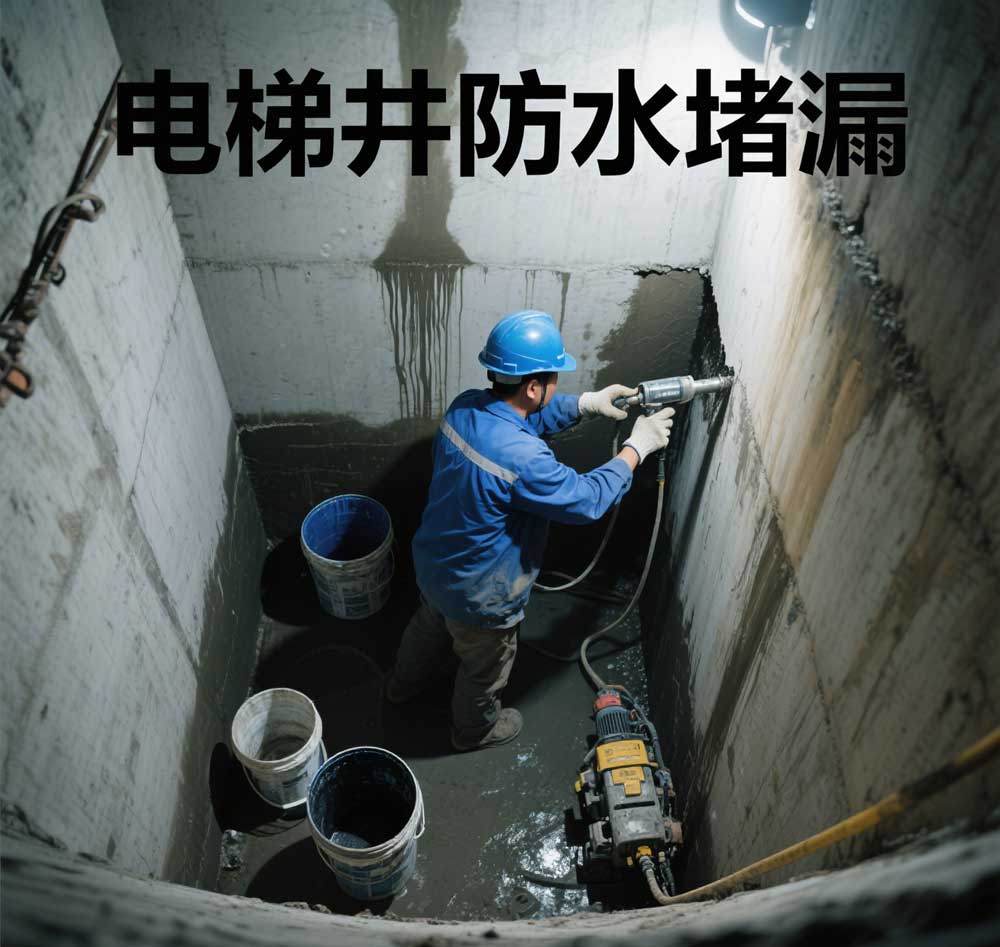 电梯井防水堵漏，唐山专业电梯井漏水维修公司